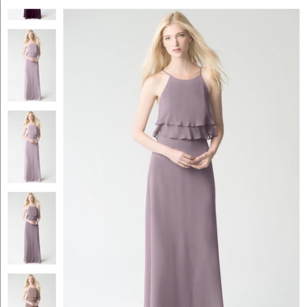 Jenny Yoo Long Bridesmaid Dress Charlie in Lilac